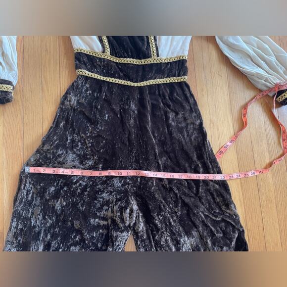 70s Vintage Brown Velvet Jumpsuit - Picture 9 of 12